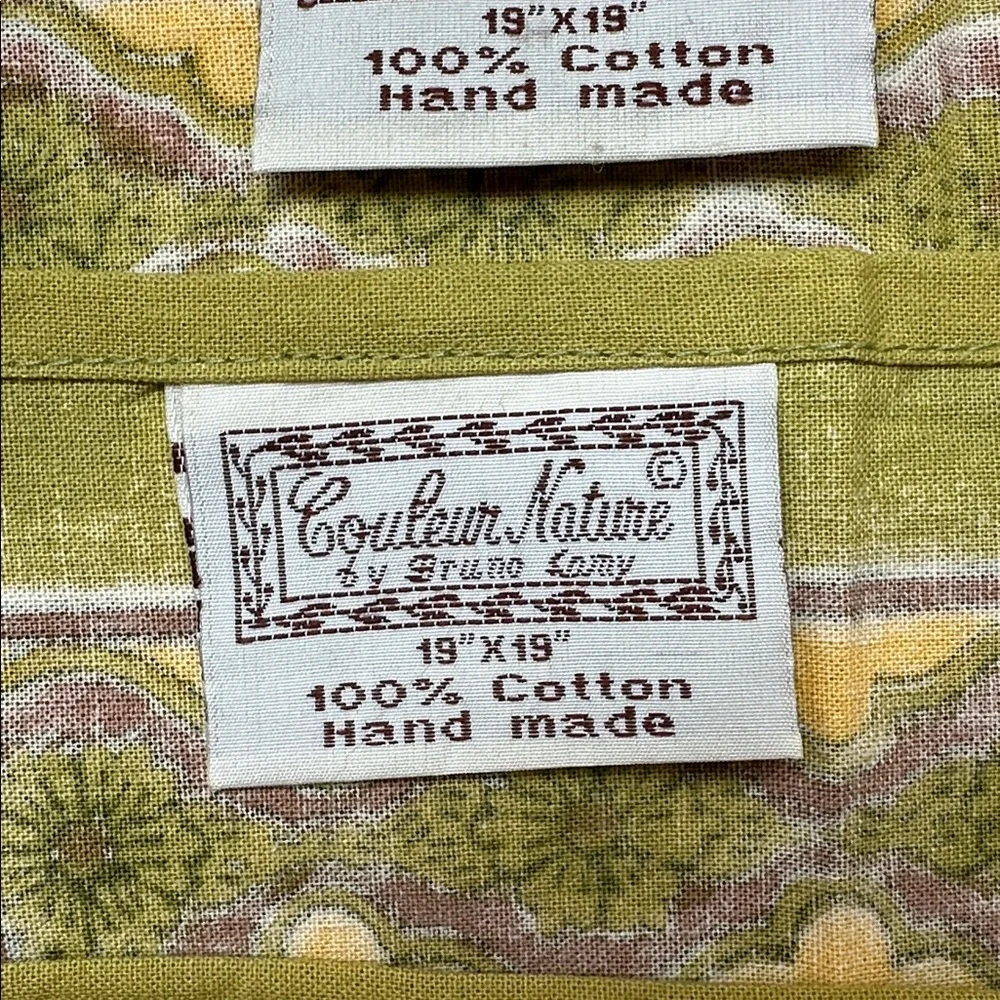 Set of 4 Couleur Nature Olive Tree Napkins Yellow/Green Designed by Bruno Lamy